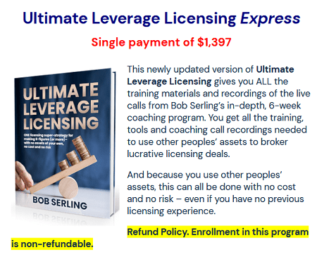 Bob Serling – Ultimate Leverage Licensing Express Download