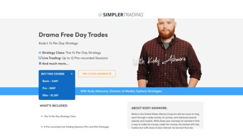 Simpler Trading – Kody Ashmore – Drama Free Day Trades ELITE【2023】{FULL COURSE + VIDEO}